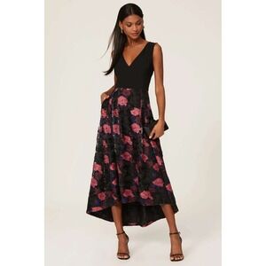 Hutch Lace Plunge Gown High Low Lace dress Sleeveless Size 8